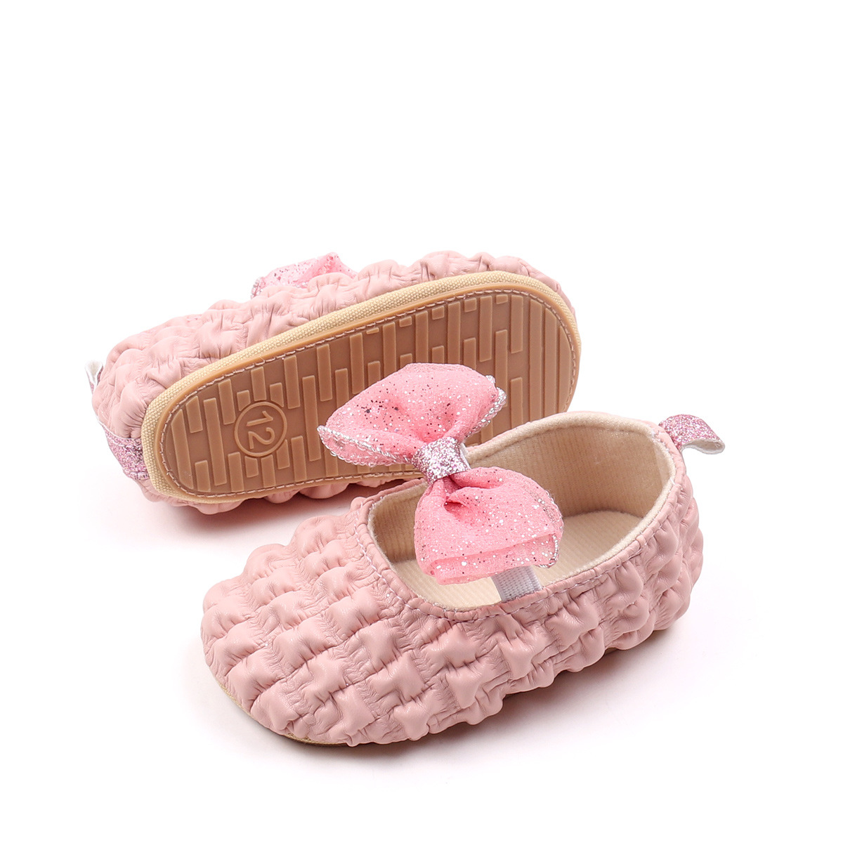 2026 Spring Baby Girls Princess Shoes Butterfly Bowknot Four colors Solid Fashion Design Newborn Toddler Shoes First Walkers