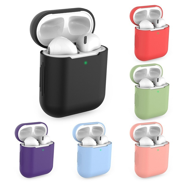 Silicone Earphone Cases for AirPods 2 Skin Sleeve Pouch Box Protector Wireless Headphone Protective Cover Coque For AirPods 2