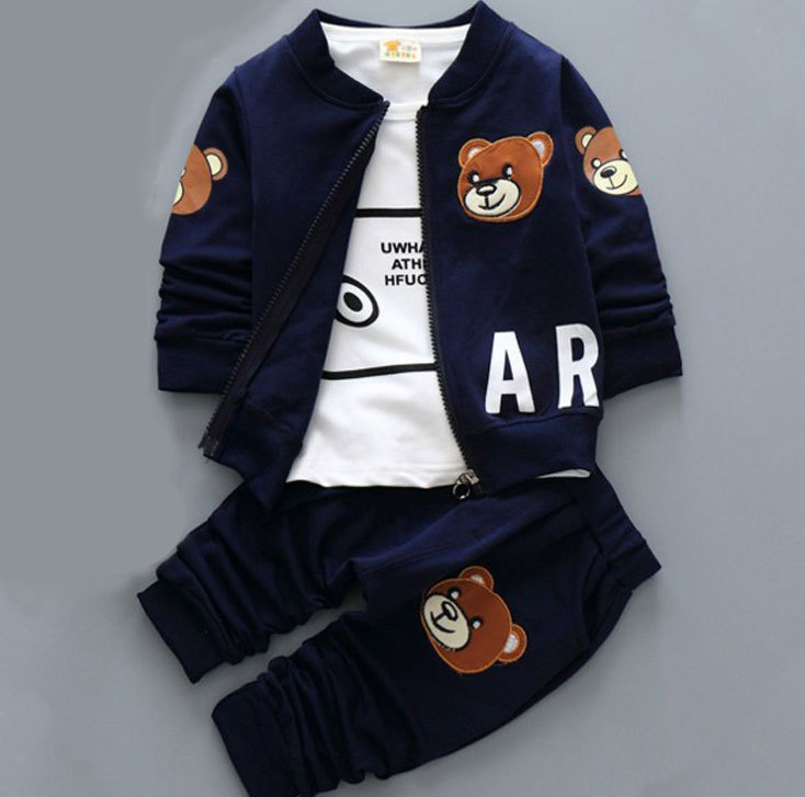 Children's suit Three sets of spring boys pure cotton personality in children casual clothes