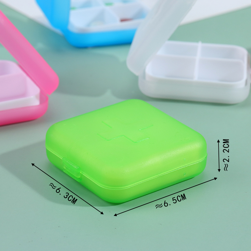 1PC Portable 4 Slots Pill Medicine Box Holder Storage Organizer Container Case Pill Box Splitters Travel Pill Cases