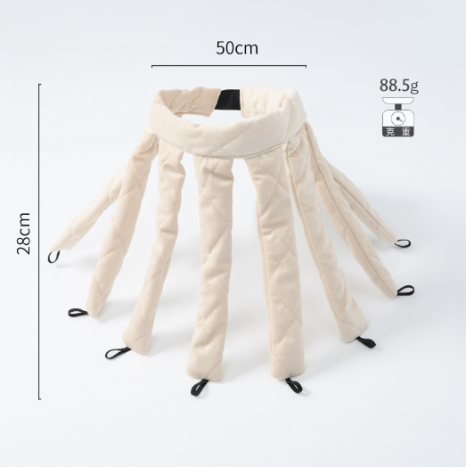 1pc Flannel Octopus Hair Curler No Heat Curling Tool Lazy Squid Sleep Headband For Overnight Waves Styling Accessory