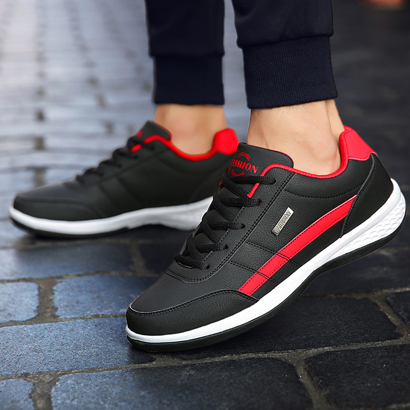 Fashion Casual Shoes Mens Outdoor Tennis Sneakers Lightweight Comfortable Lace Up PU Trainer Size Smaller Than Normals for Men