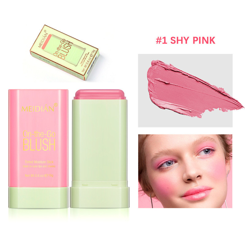 Multi-function Blush Stick Long Lasting Natural Cheek Face Rouge Blusher Cream Waterproof High Brightening Skin Tone Makeup