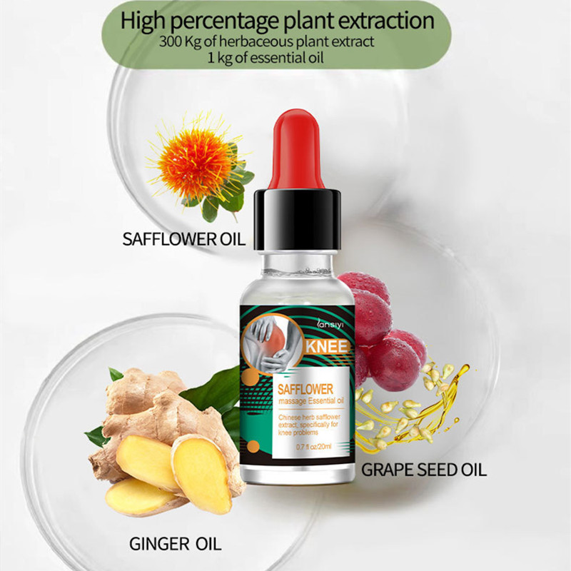 Lancey plant extract saffron knee massage oil to strengthen and relieve knee problems massage oil