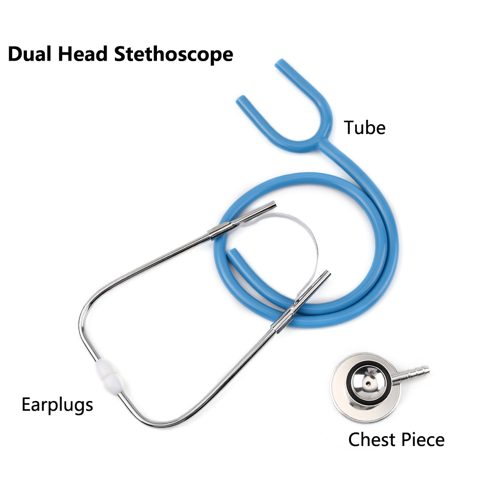 Portable Dual Head Stethoscope Doctor Medical Stethoscope Professional Cardiology Medical Equipment Device Student Vet Nurse
