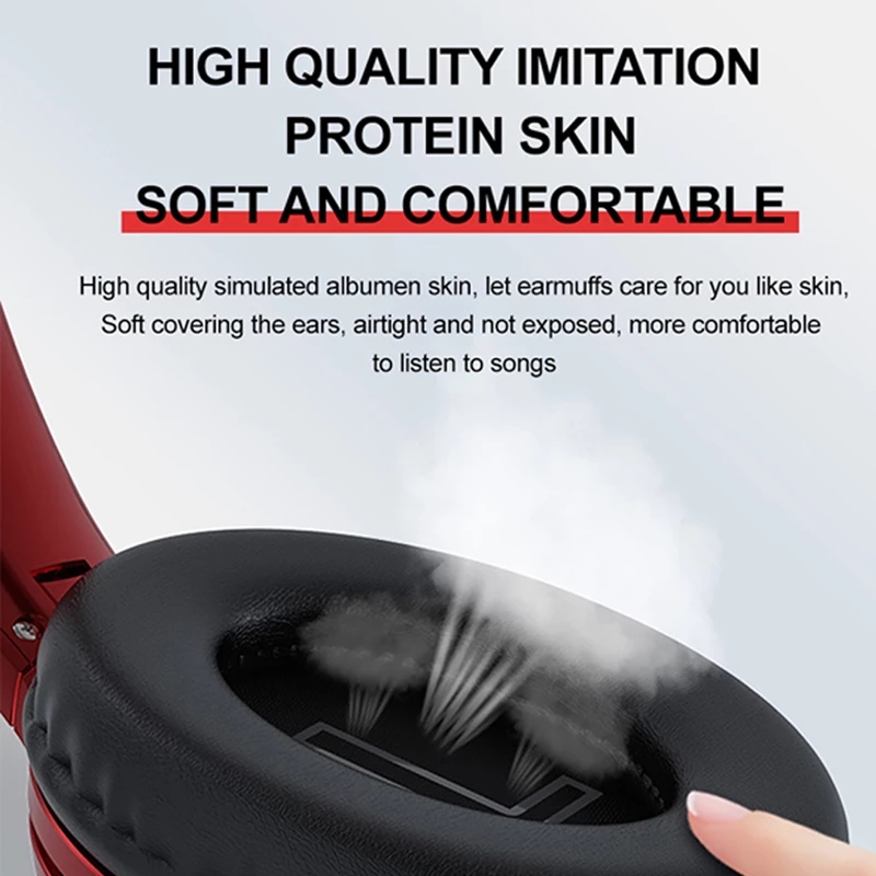 VJ901 Bluetooth 5.0 Wireless Headphones HIFI Headset Sport Gaming Foldable Over-Ear Stereo With Mic TF Card MP3 AUX Function