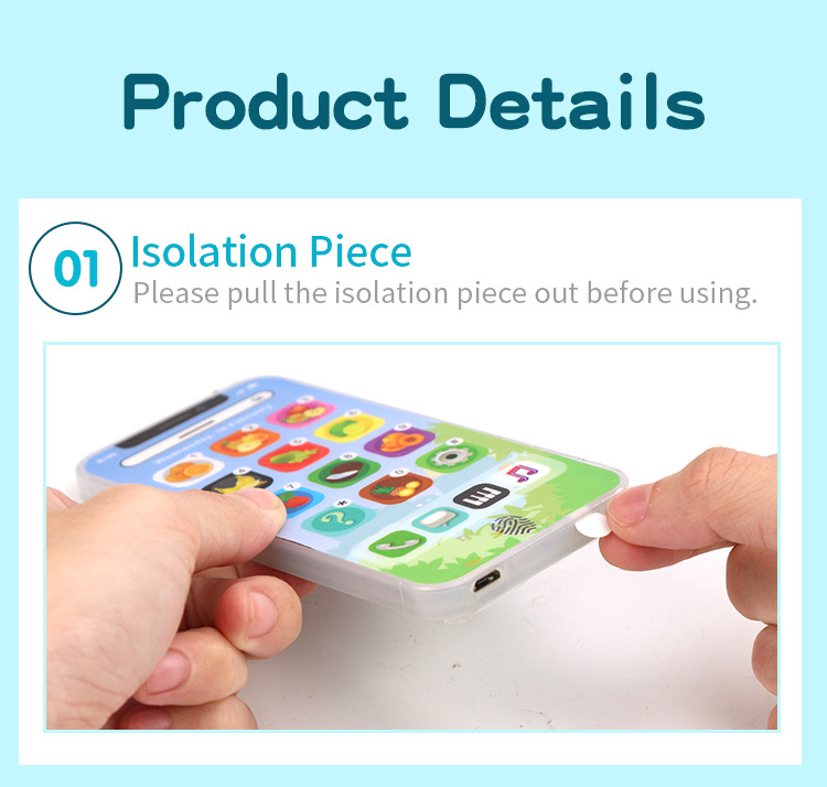 Baby Study English Musical Mobile Phone with LED Learning Educational Interactive Toys for Toddler Children Voice Changer Gifts