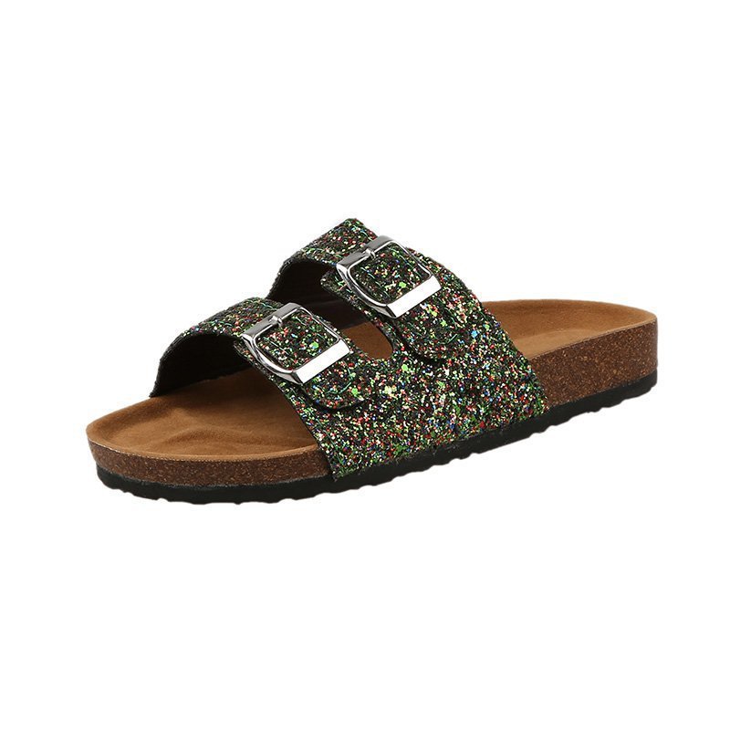 Summer new style cork slippers men and women fashion Korean casual beach sandals and slippers Birkenstock