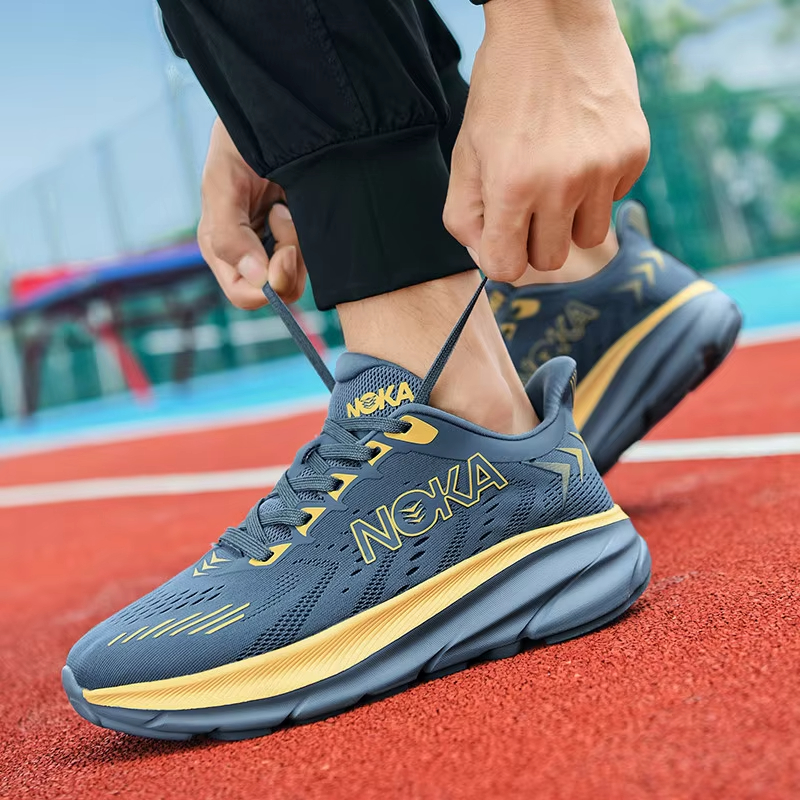 New Casual Sneakers Marathon Air Cushion Men Sports Running Shoes Breathable Lightweight Comfortable Athletic Nonskid- Sneakers