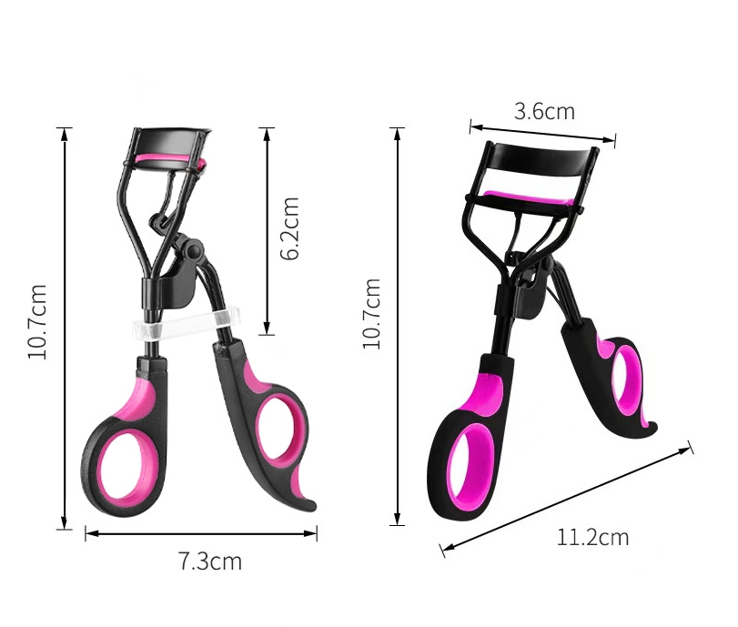 Dual Color Handle Curling Eyelash Clip Artificial Eyelash Assistant Eyebrow Trimmer Steel Needle Portable