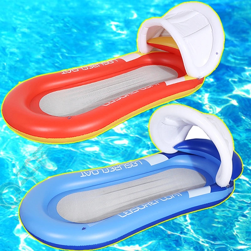PVC Summer Inflatable Foldable Back Floating Row Swimming Pool Water Hammock Air Mattress Sleeping Bed Beach Sport Lounger Chair