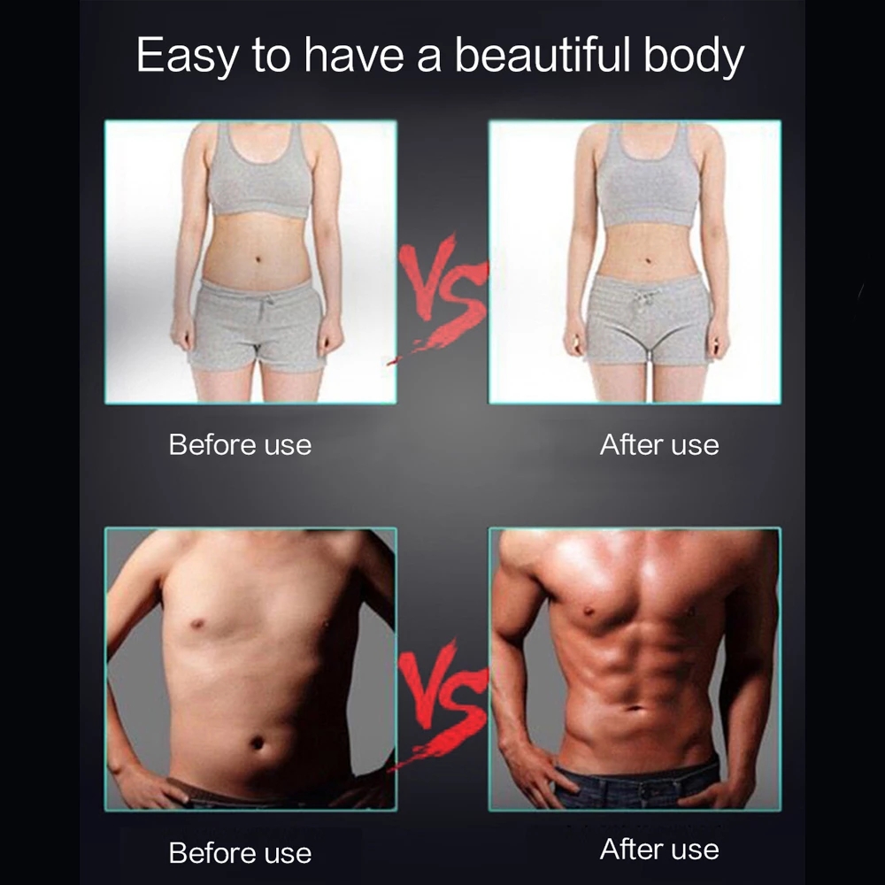 EMS Abdominal Muscle Trainer Stimulator Body Electric Pulse Treatment Slimming Massage Training Pads Fat Burner Belt