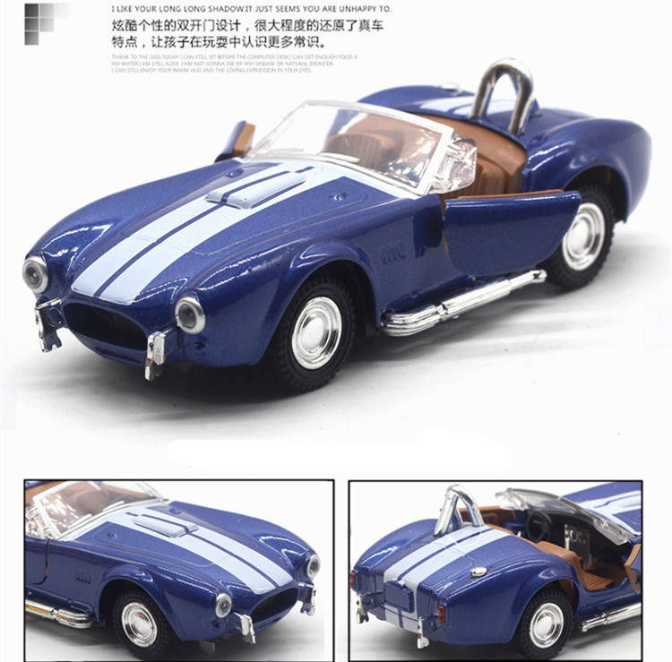 1:32 Ford Shelby Cobra 427 classic car simulation alloy car model sound and light children's toy