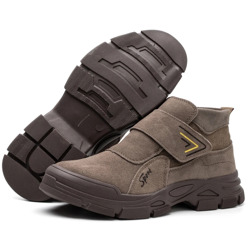 Construction Work Boots Anti-smash Anti-puncture Safety Shoes Men Steel Toe Boots Scald Proof Welding Boots Indestructible Shoes