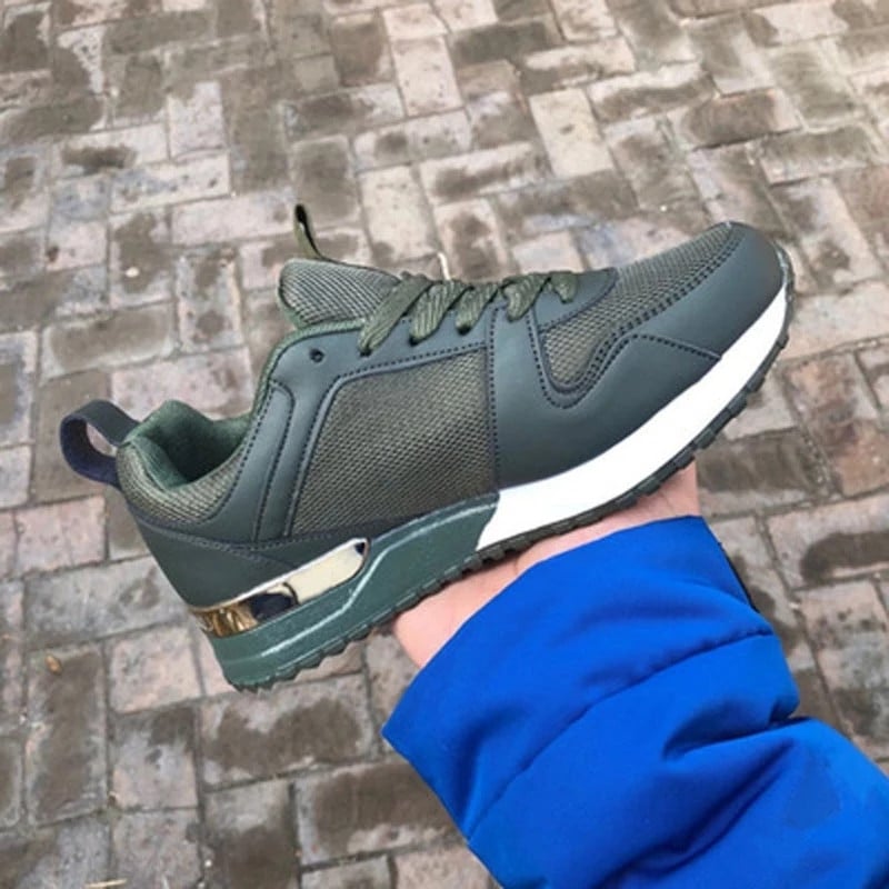 Women's sneakers shoes thick-soled sports ladies breathable running walking sneakers low-cut color matching women's shoes