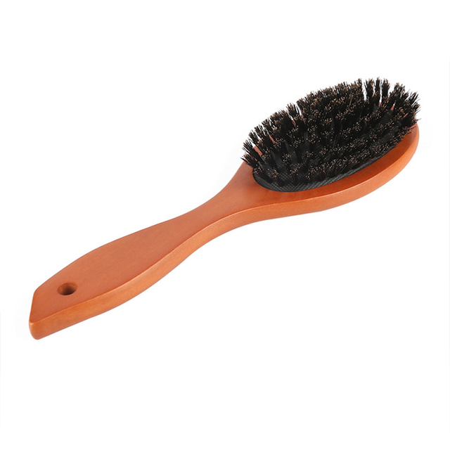 Natural Boar Bristle Hairbrush Massage Comb Anti-static Hair Scalp Brush Beech Wooden Handle Hair Brush Comb Styling Tool &