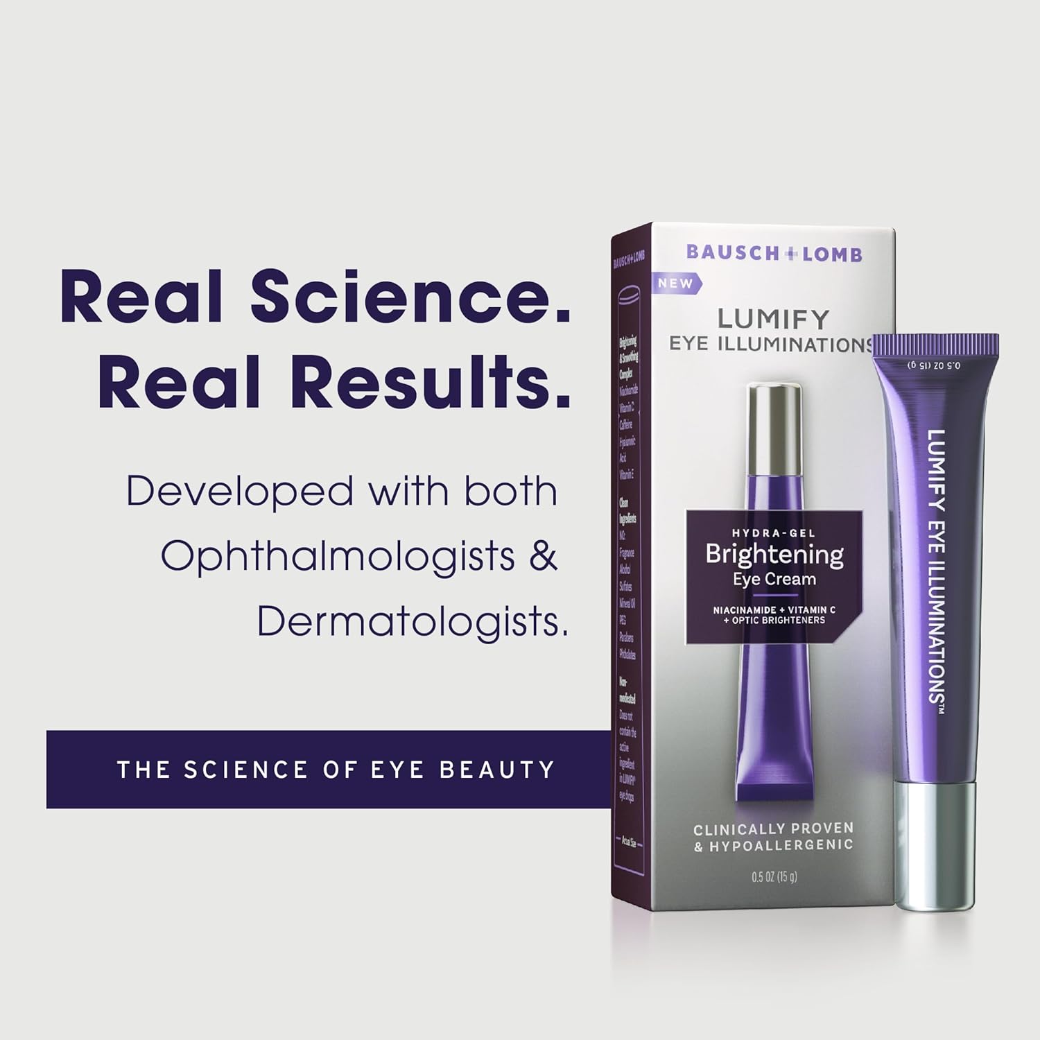 LUMIFY Eye Illuminations Hydra-Gel Brightening Eye Cream, Vitamin C, Caffeine, Niacinamide & Hyaluronic Acid to Brighten, Smooth & Reduce the Look of