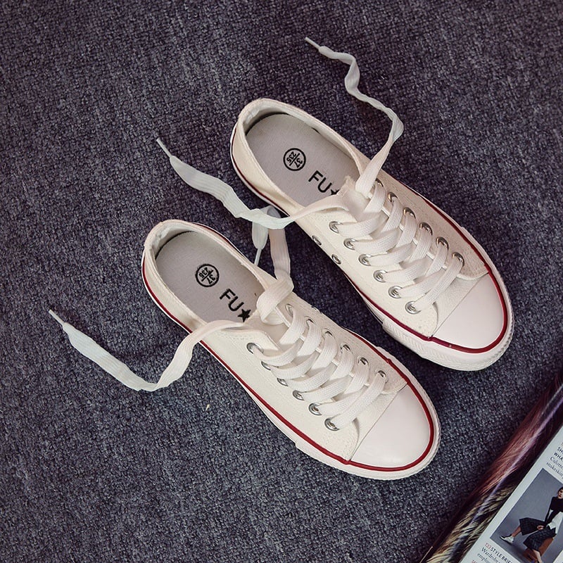 Breathable flat casual white shoes women's vulcanized sneakers catwoman spring and autumn canvas shoes