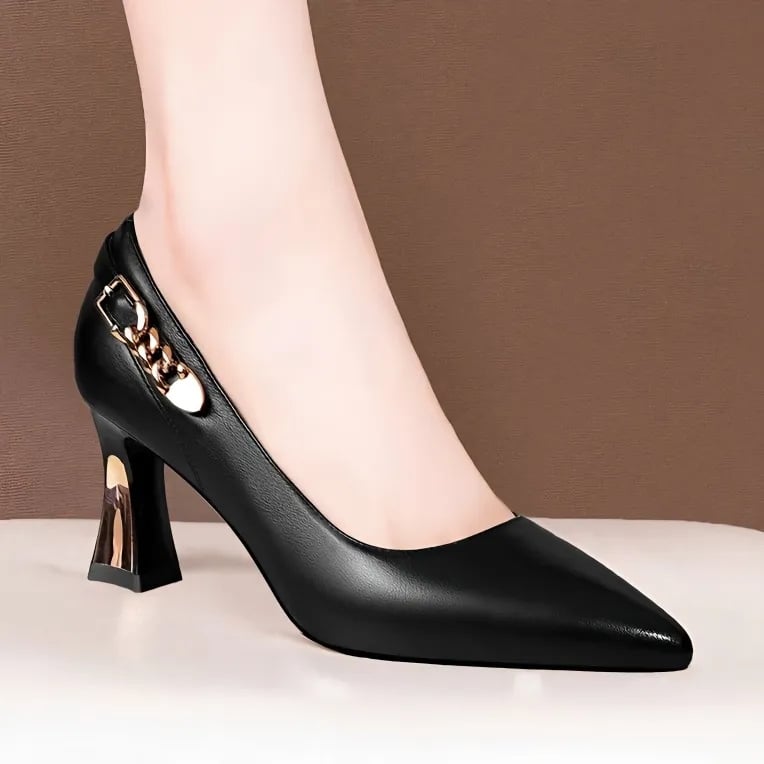 Women Luxury Black Patent Leather Soft Stiletto Heel Shoes for Women Office Female Fashion Comfort Party Pumps