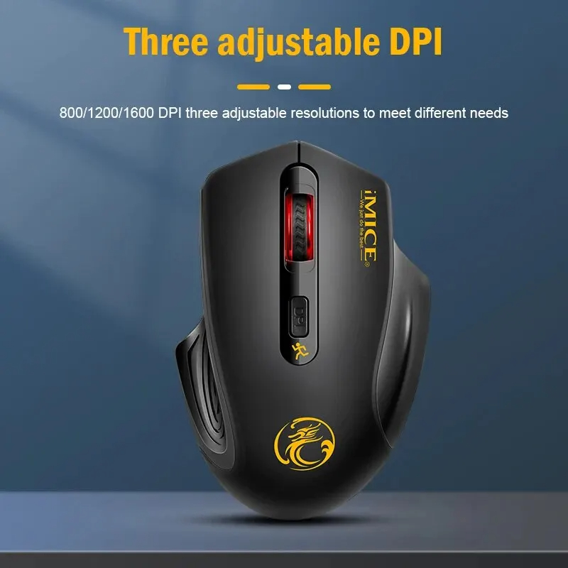 Wireless Silent Mouse Suitable For Business Office Laptop Esports Games 3 Speed Adjustable Wireless Silent Mouse