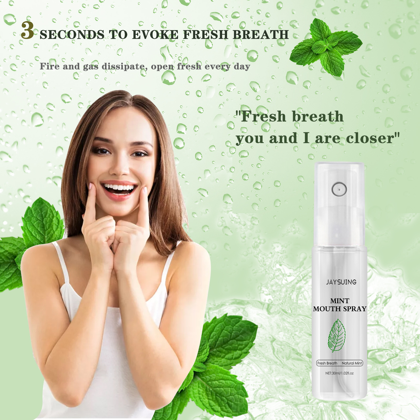 Breath Freshener Mint Mouth Spray Remove Smoke Smell Bad Breath Fresh Breath Portable Mouth Freshener Oral Spray