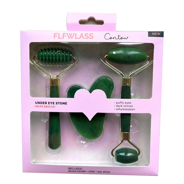 3pcs Set Resin Roller Massager for Face Body Gua Sha NotJade Stone Face Care Roller Facial Massager Beauty Health Skin Care Tool