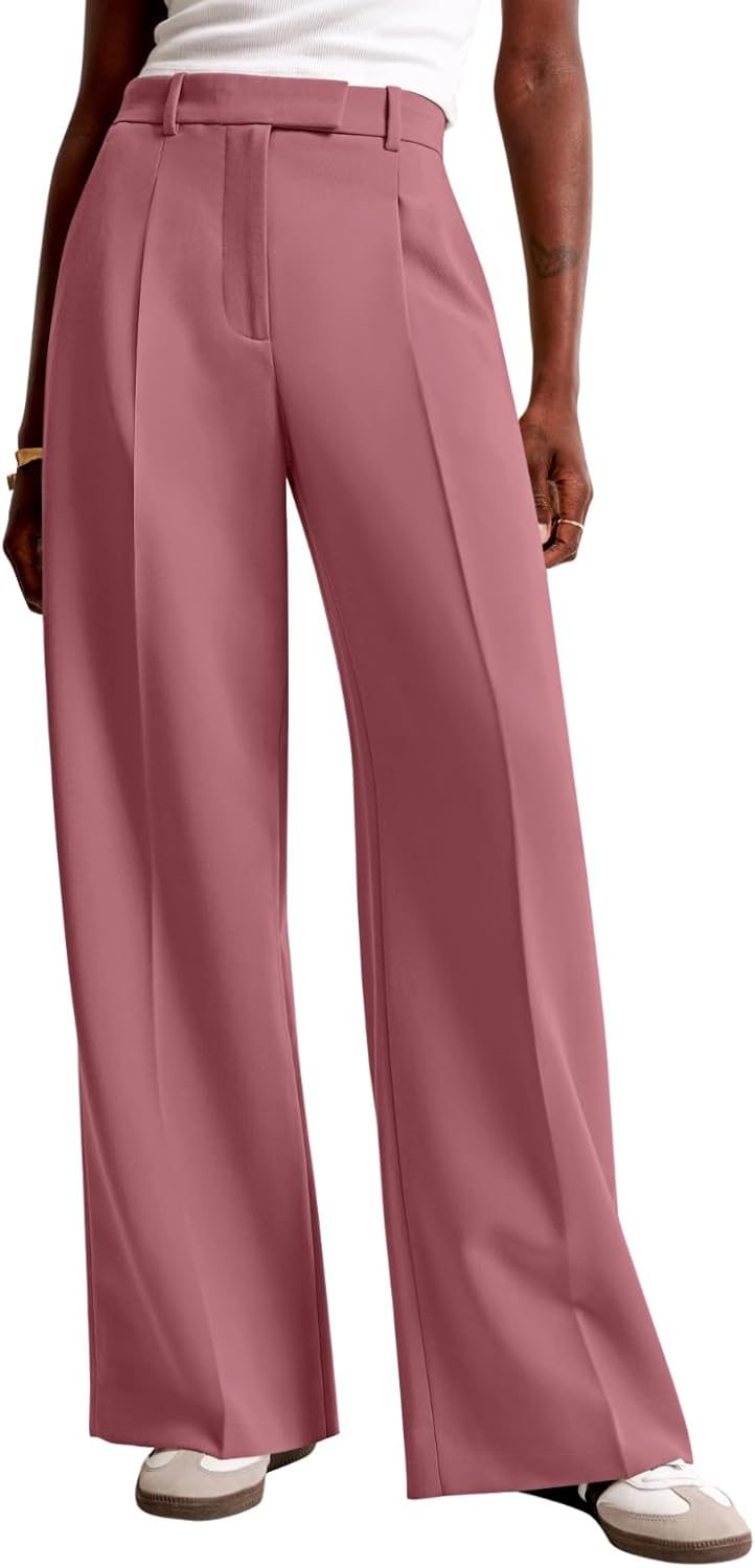 NIMIN Women Wide Leg Pants High Waisted Business Casual Work Trousers Dressy Pants with Pockets