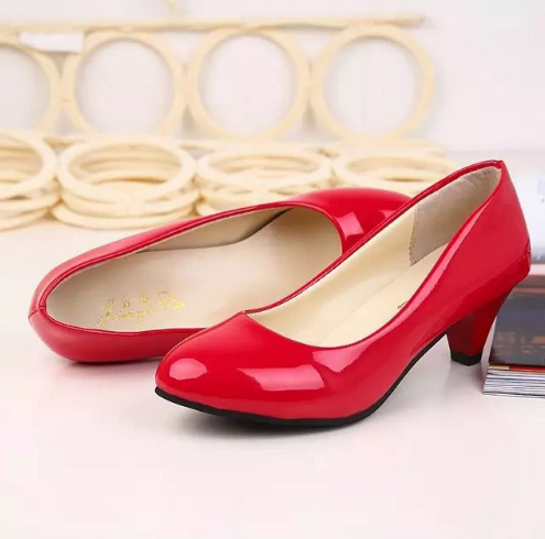 Fashion Women's shoes Thick heel dress shoes for women office shoes Plus size 35-42