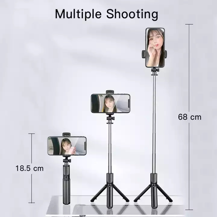 New 68CM tripod multifunctional three in one selfie pole outdoor wireless remote control photography