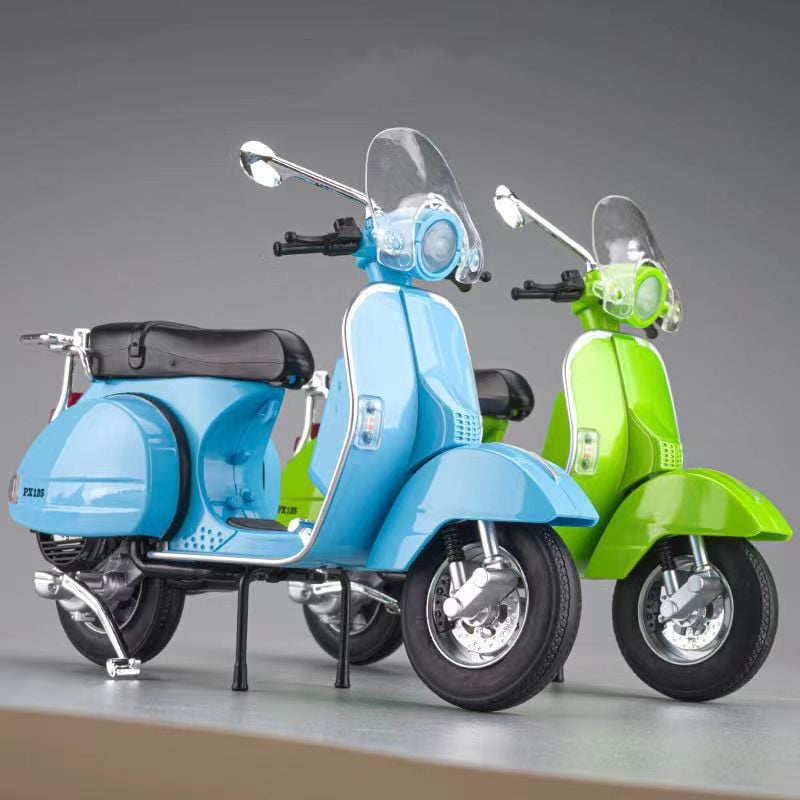 1/10 Roman Holiday/Vespa125 Sheep Alloy Car Model Simulation Motorcycle Children's Toy Car Decoration