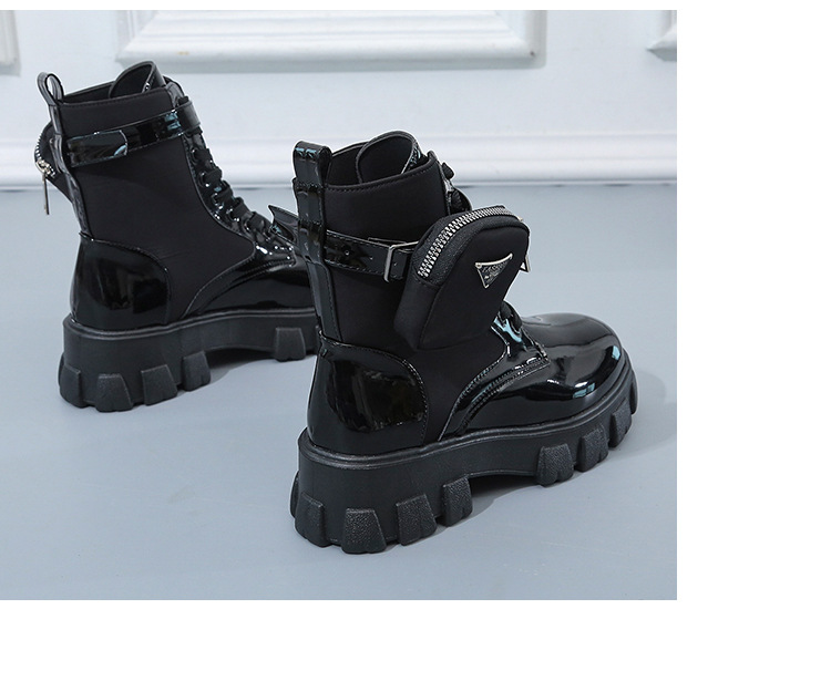 Summer new style Martin boots short tube with side bag short tube with side bag British style fashion locomotive women's boots