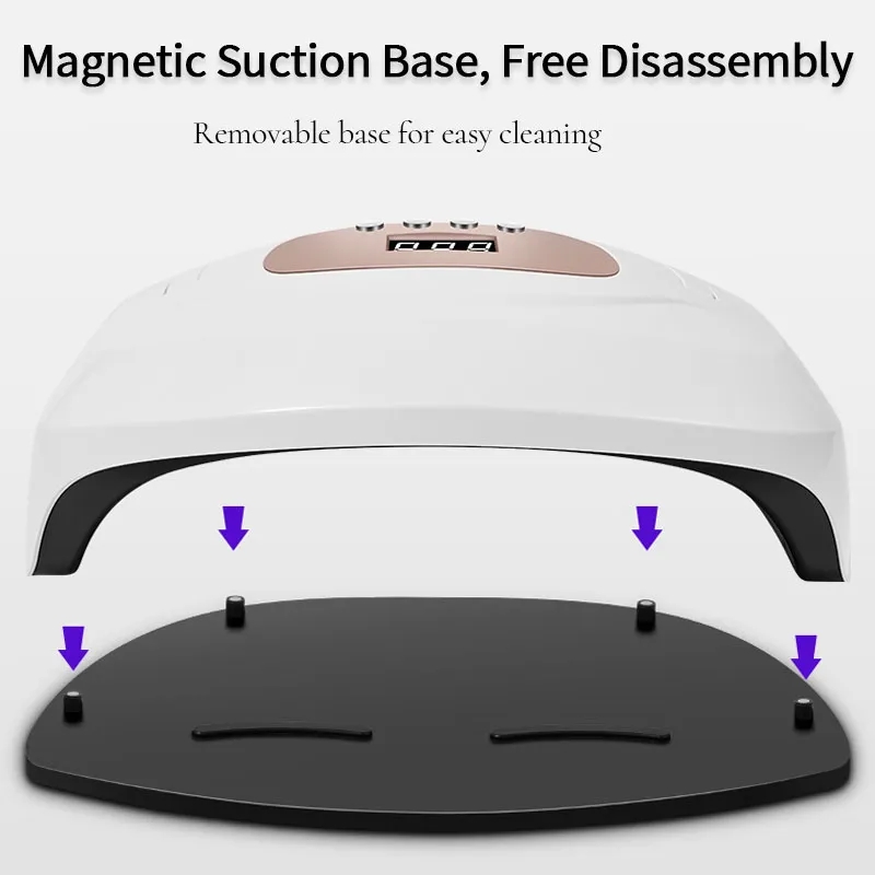 X8MAX 57 UV LEDs Professional 150W Nail Phototherapy Machine Simulated Sunlight Nail Dryer Lamp Manicure Tool Salon Equipment