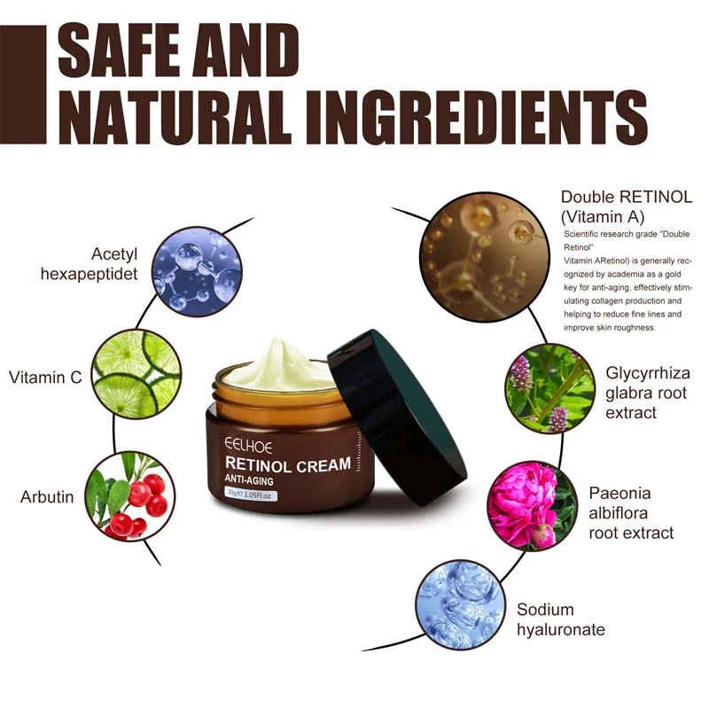 Retinol Moisturizer Day and Night Facial Retinol Cream Anti-Winkle Whitening Brightening Moisturizing Facial Skin Care