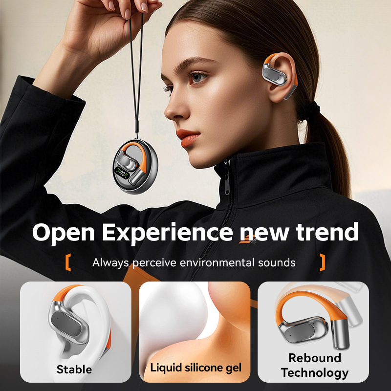 AI HD earhook waterproof touch translation headphones English learning real-time translator study abroad translation headphones