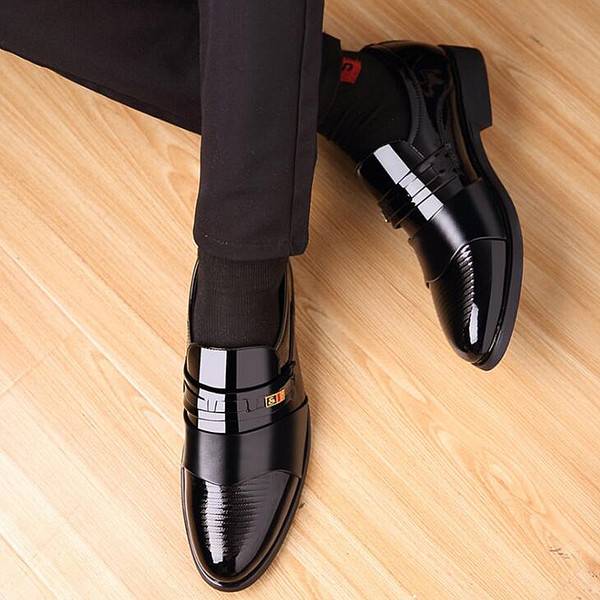 Fashion Business Dress Men Shoes Formal Slip On Dress Shoes Mens Oxfords Footwear Leather Shoes For Men Loafers