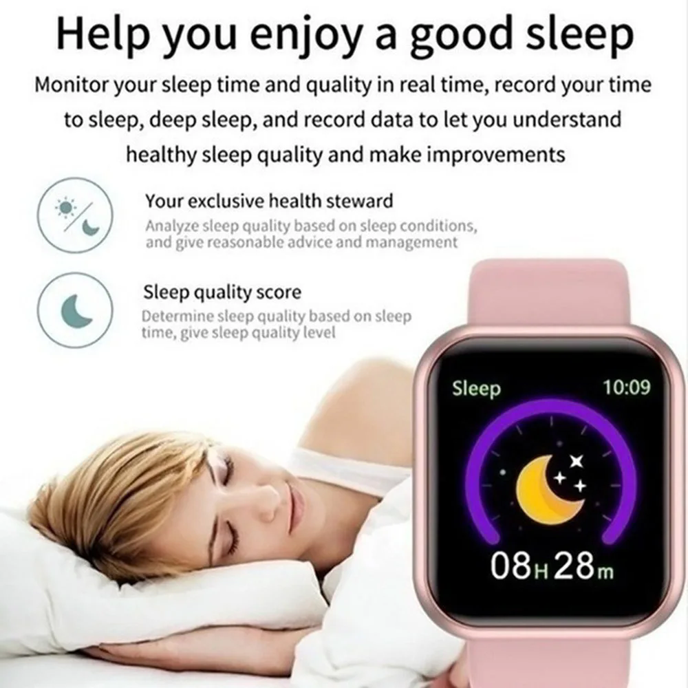 Smart Watch Y68 Color Screen Steps Counting Multi Sports Mode Message Reminder Music Remote Control Smart Band For Men And Women