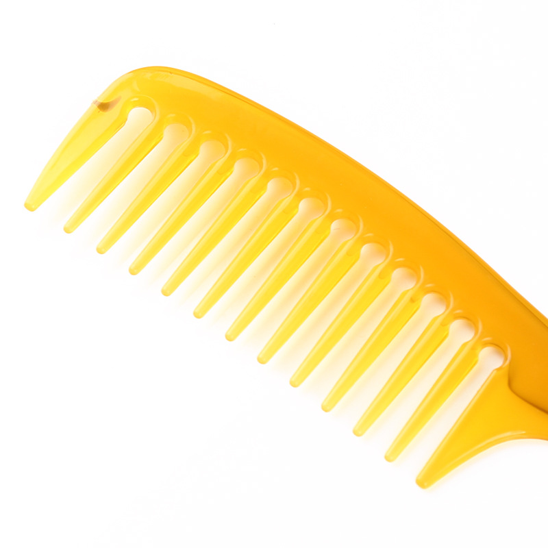 Anti-static beef tendon comb does not lose teeth wide tooth comb long handle plastic horn comb anti-hair loss massage comb