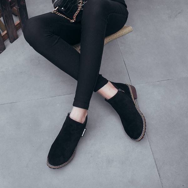 Martin boots, women's boots, frosted skin, new ladies, women's shoes, flat bottomed shoes, and women's boots