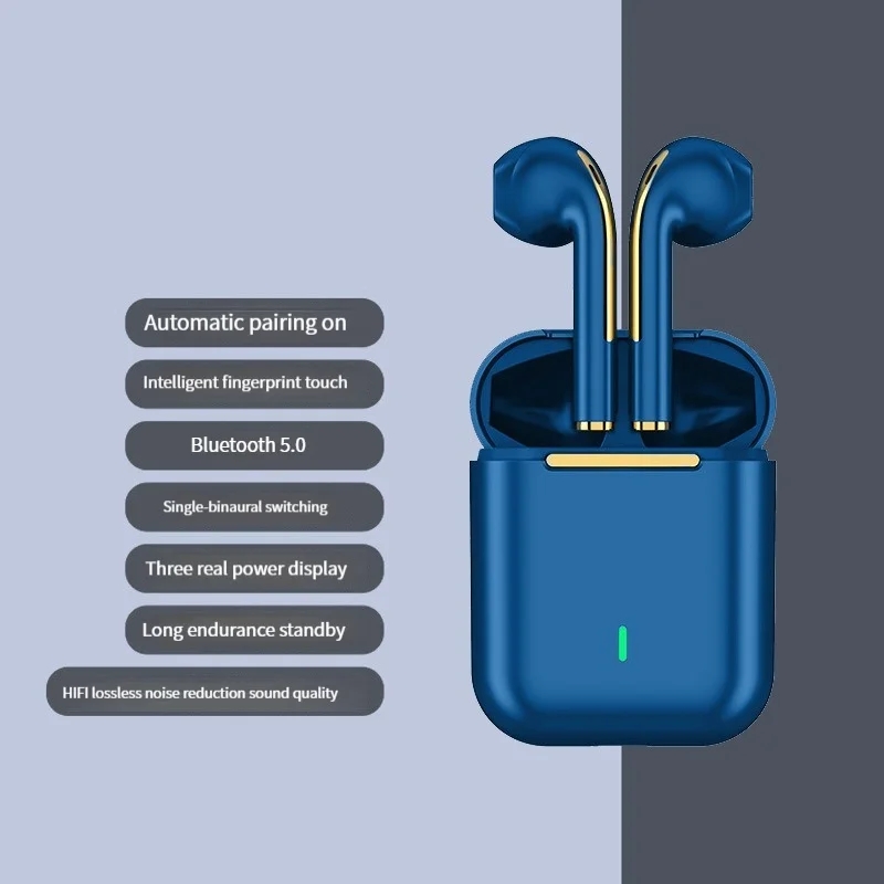 J18 Headset Wireless Earphones Bluetooth 5.0 True Stereo Sport Game TWS Earbuds In Ear With Mic Touch Operate Android IOS