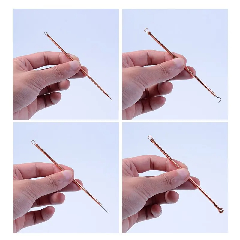 4 PCS Stainless Steel Acne Needle Set With Box Face to Blackhead Beauty Salon Squeeze Skin Care Tools Puberty Maintenance