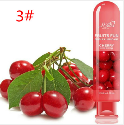 80ml Edible Fruit Flavor Lubricant Water Based Non Toxic Lubricant Sexual Anal Oral Gel Sex Lube For Couple Adult Sex Products
