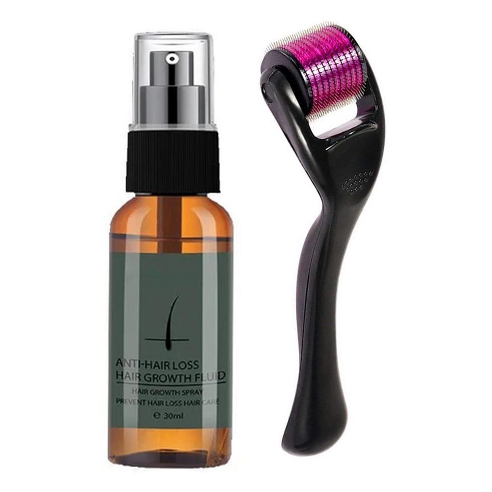 30ml 1pcs Beard Growth Spray Set Roller Beard Growth Kit Men Beard Growth Essence Enhancer Beard Oil Spray Beard