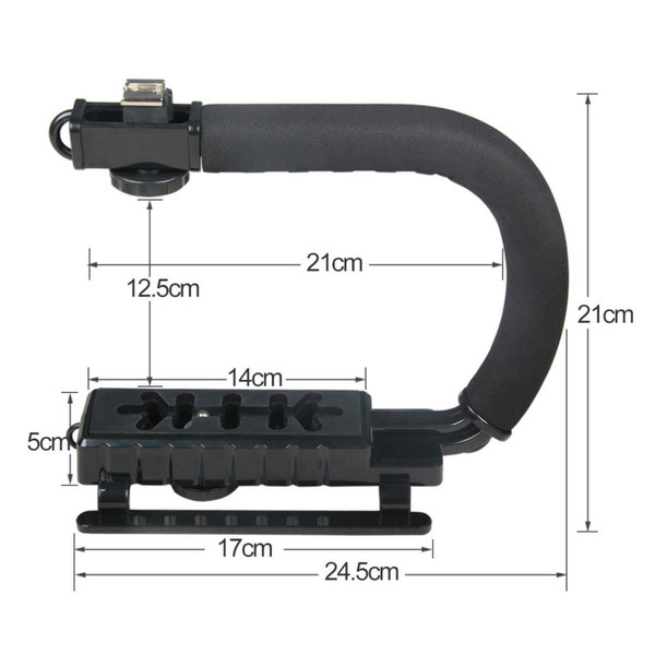HOT C Shaped Holder Grip Video Handheld Stabilizer for DSLR Nikon Canon Sony Camera and Light Portable SLR Steadicam for Gopro