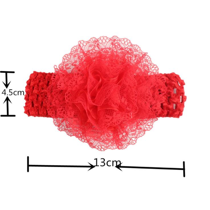 Baby Hair Bands Girls Lace Flower Baby Headband Hair Elastic Band Flower Hair Accessories Wrap Band Flower