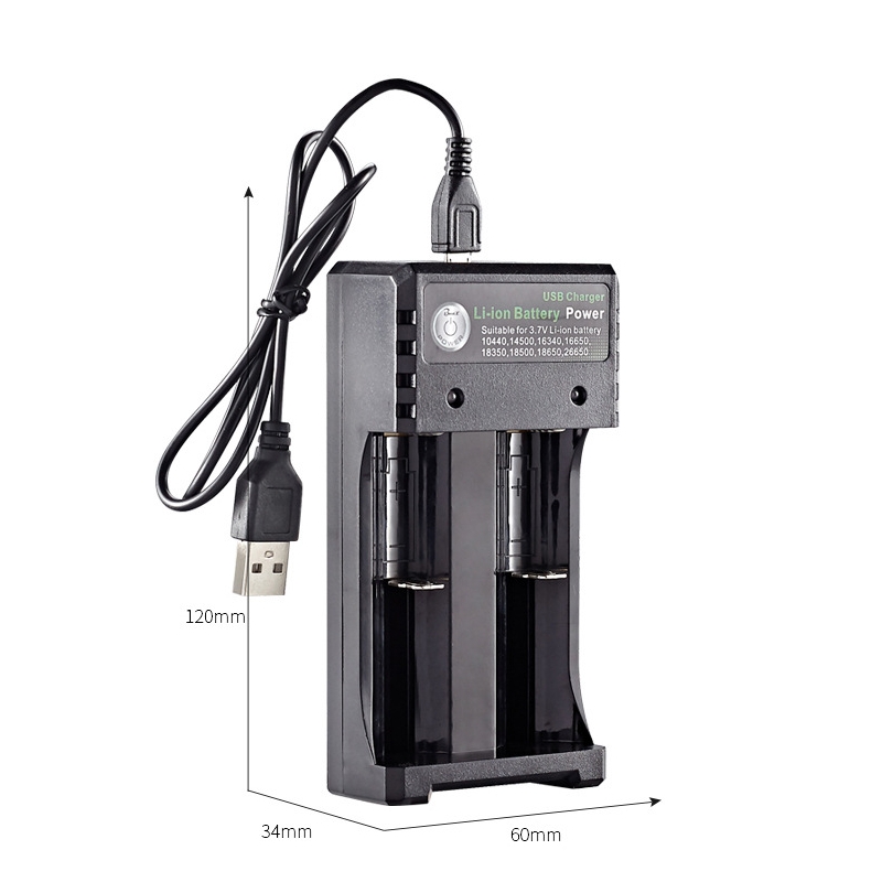 18650 charger USB dual slot Bmax brand 3.7V lithium battery flashlight hair clipper locator charging box