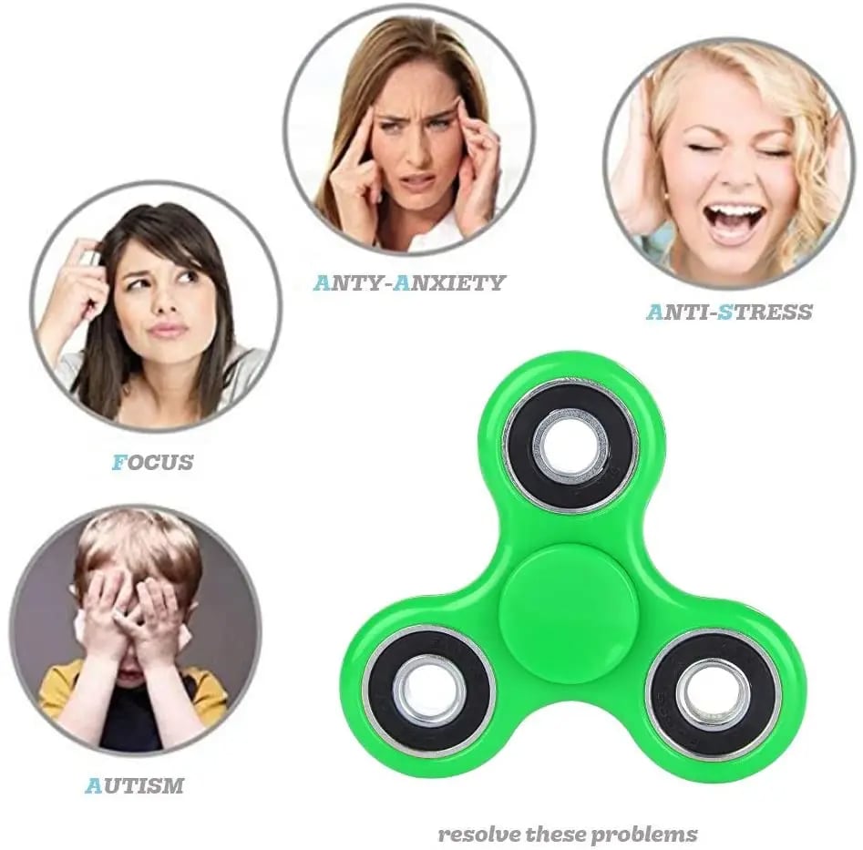 ABS Fidget Spinner EDC Spinner For Autism ADHD Anti Stress Tri-Spinner Adult Kids Funny Toys