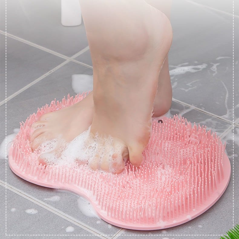 Lazy Person Rubbing Back Artifact Massage Bath Sucker Rubbing Back Bathroom Foot Rubbing Pad Silicone Rub Foot Pad