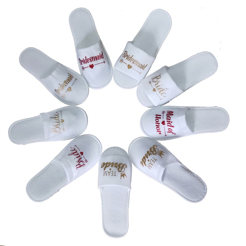 1 pair bride to be disposable soft slippers bride shower wedding decoration gift team bridesmaid party decoration hen party