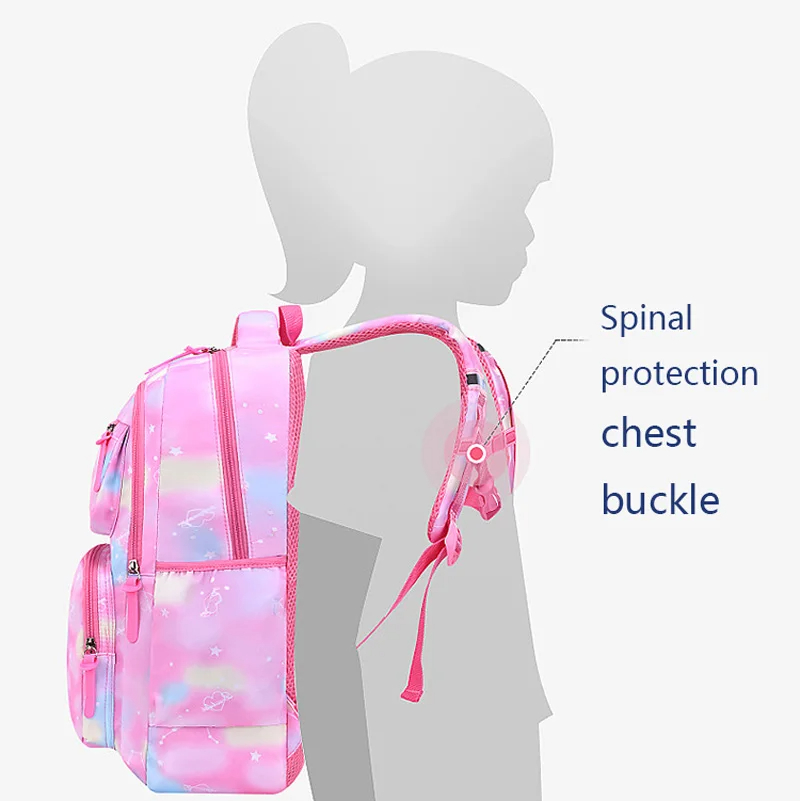 Fashion Oxford Cloth School Bag Large Capacity Clouds Design Student School Backpacks Cartoon Multifunction Kids Backpack School