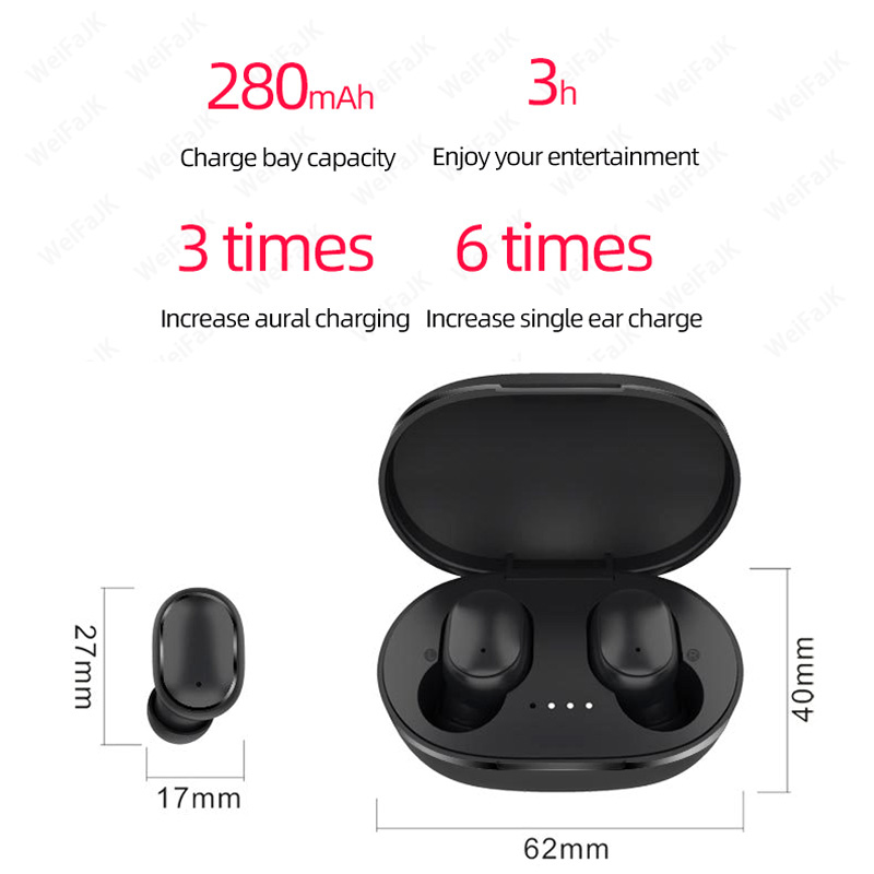 Bluetooth 5.0 Earphones TWS Wireless Headphones Blutooth Earphone Handsfree Headphone Sports Earbuds Gaming Headset Phone PK HBQ